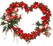 Gif animé coeur couronne de fleurs